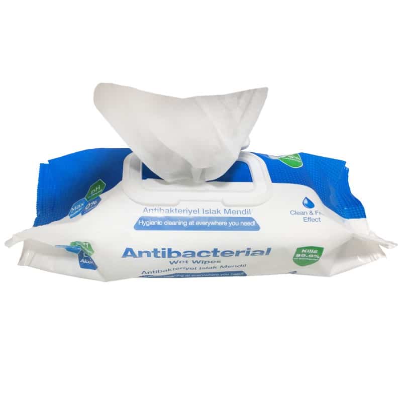 LINGETTES HUMIDES ANTIBACTÉRIENNES (PAR 100) – AMDE