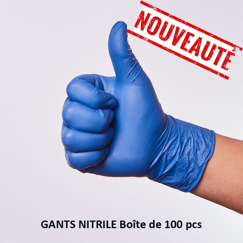 100 Pcs Gants Jetables Blanc Nitrile Caoutchouc Gants en Latex